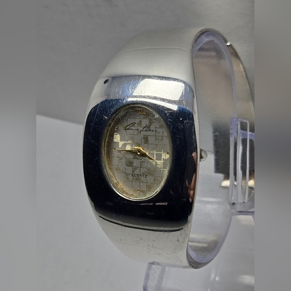 Womens Vintage Anne Klein Watch 30mm Silver Bangle Cuff Bracelet New Battery main image 6